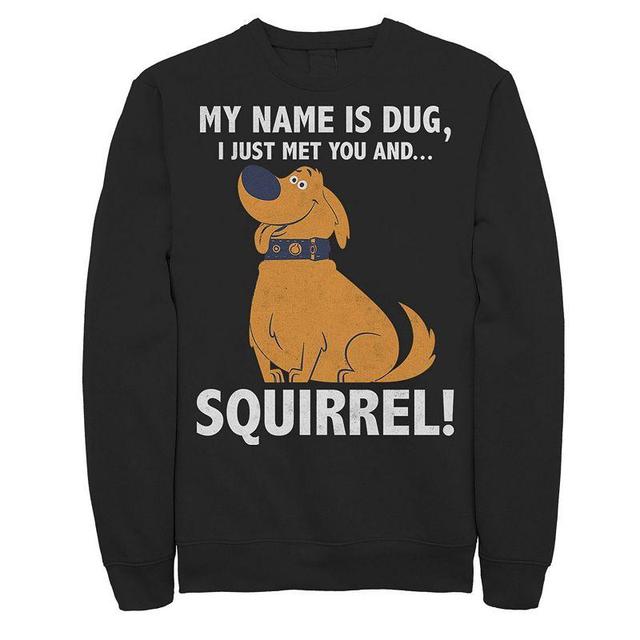 Mens Disney Pixar Up My Name is Dug Squirrel Sweatshirt, Mens Product Image