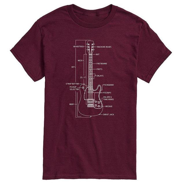 Mens Guitar Diagram Tee Product Image