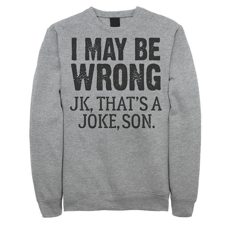 Mens Fifth Sun Not Wrong Sweatshirt Athletic Grey Product Image