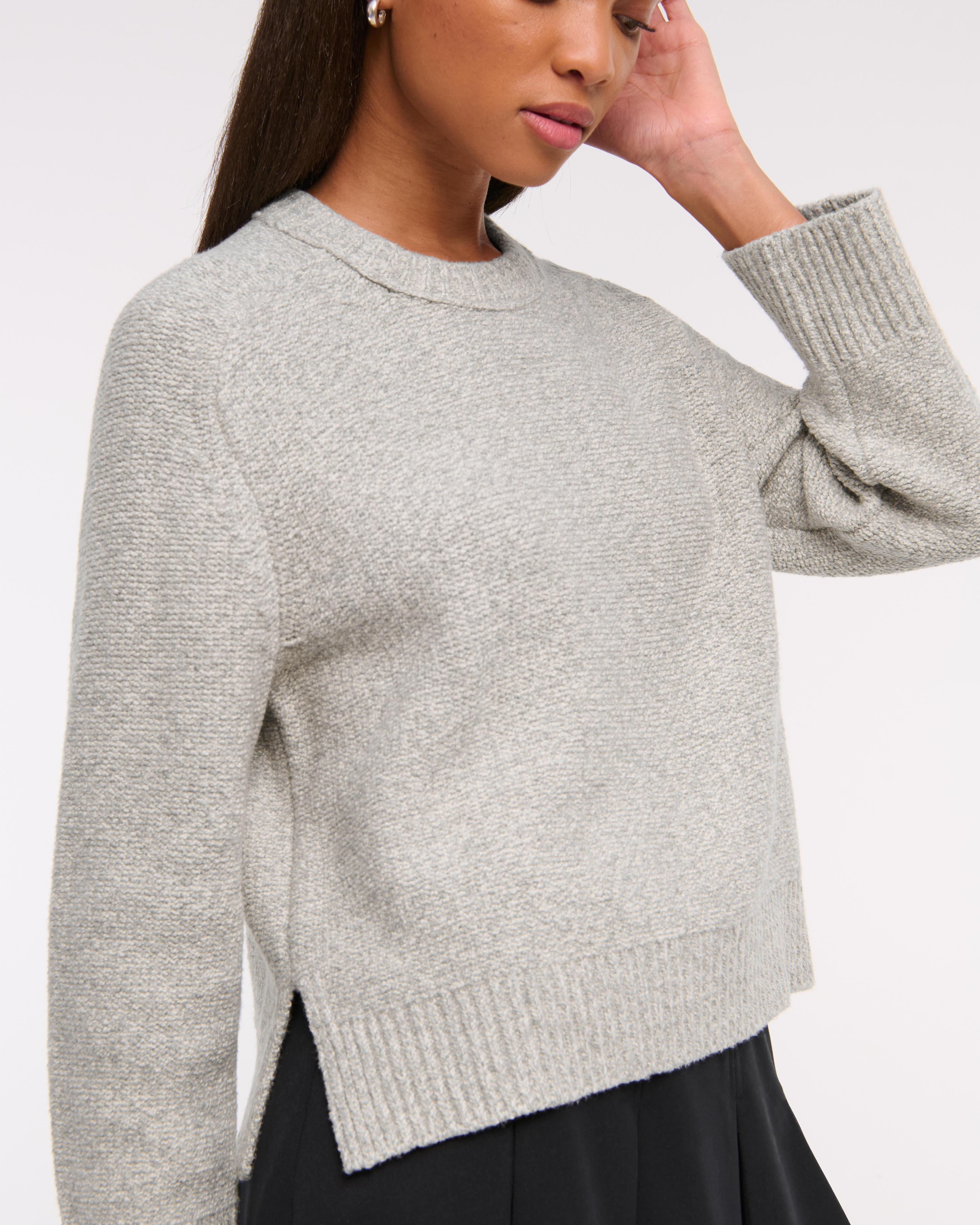 The A&F Madeline Textural Crew Sweater Product Image