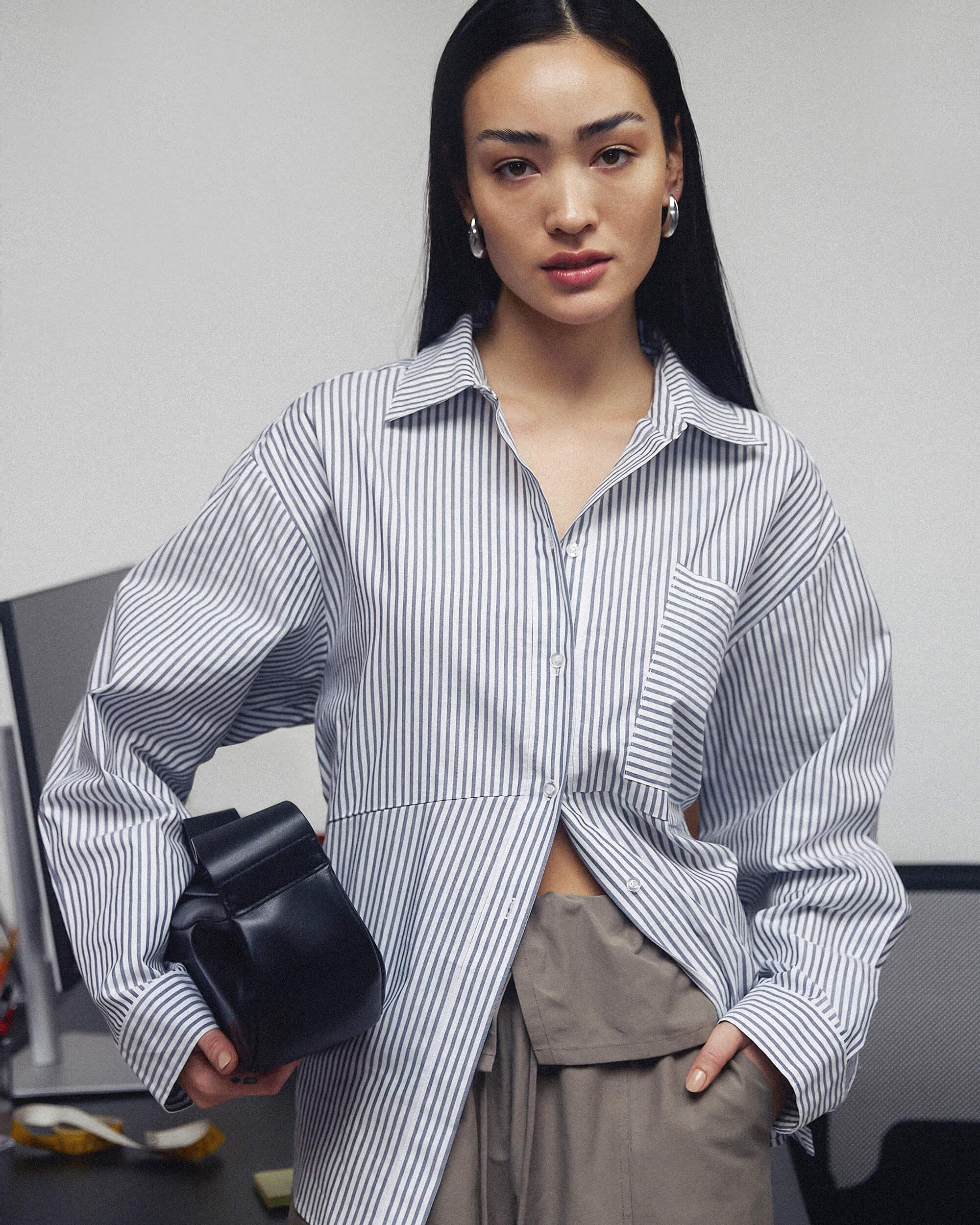 Tariro Oversized Striped Shirt Product Image