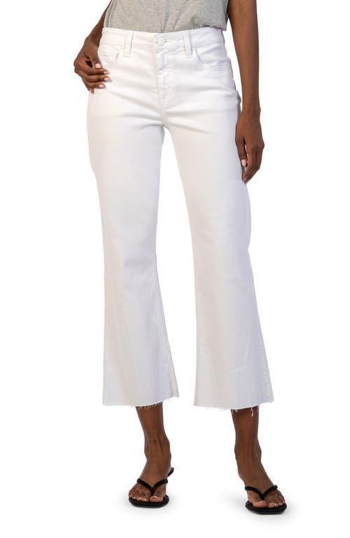 KUT from the Kloth Kelsey Raw Hem High Waist Ankle Flare Jeans Product Image