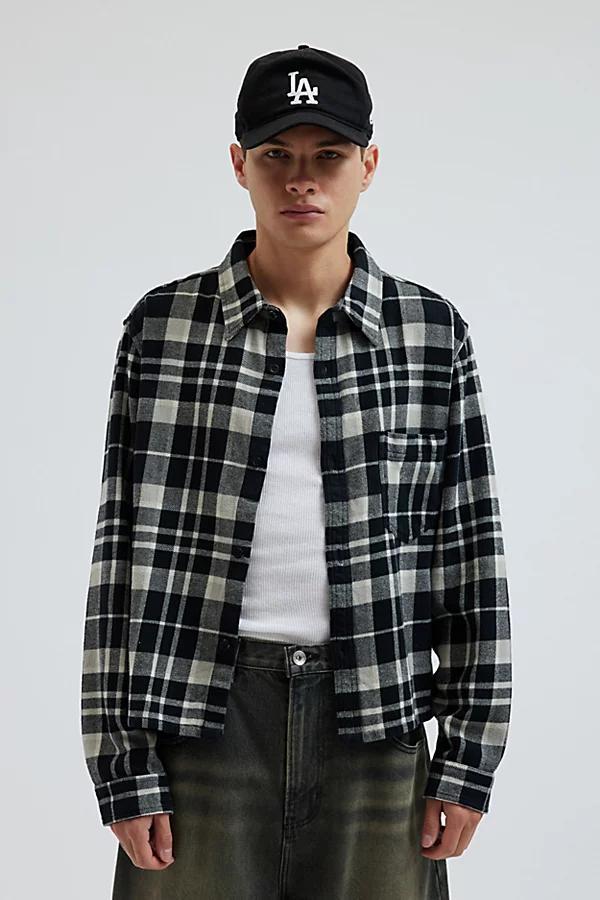 BDG Cropped Plaid Flannel Shirt Top Mens at Urban Outfitters Product Image