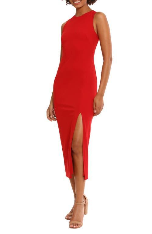 DONNA MORGAN FOR MAGGY High Slit Sheath Midi Dress Product Image