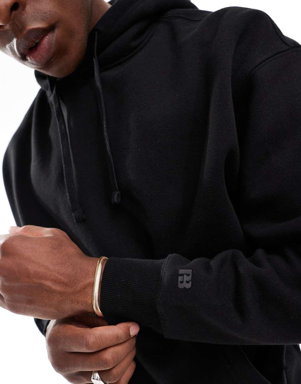 Pull&Bear hoodie in black  Product Image