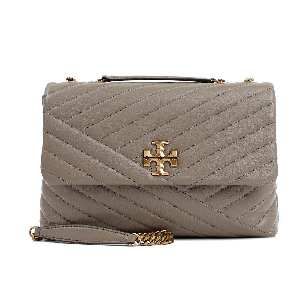 TORY BURCH Kira Chevron Convertible Shoulder Bag In Grey Product Image