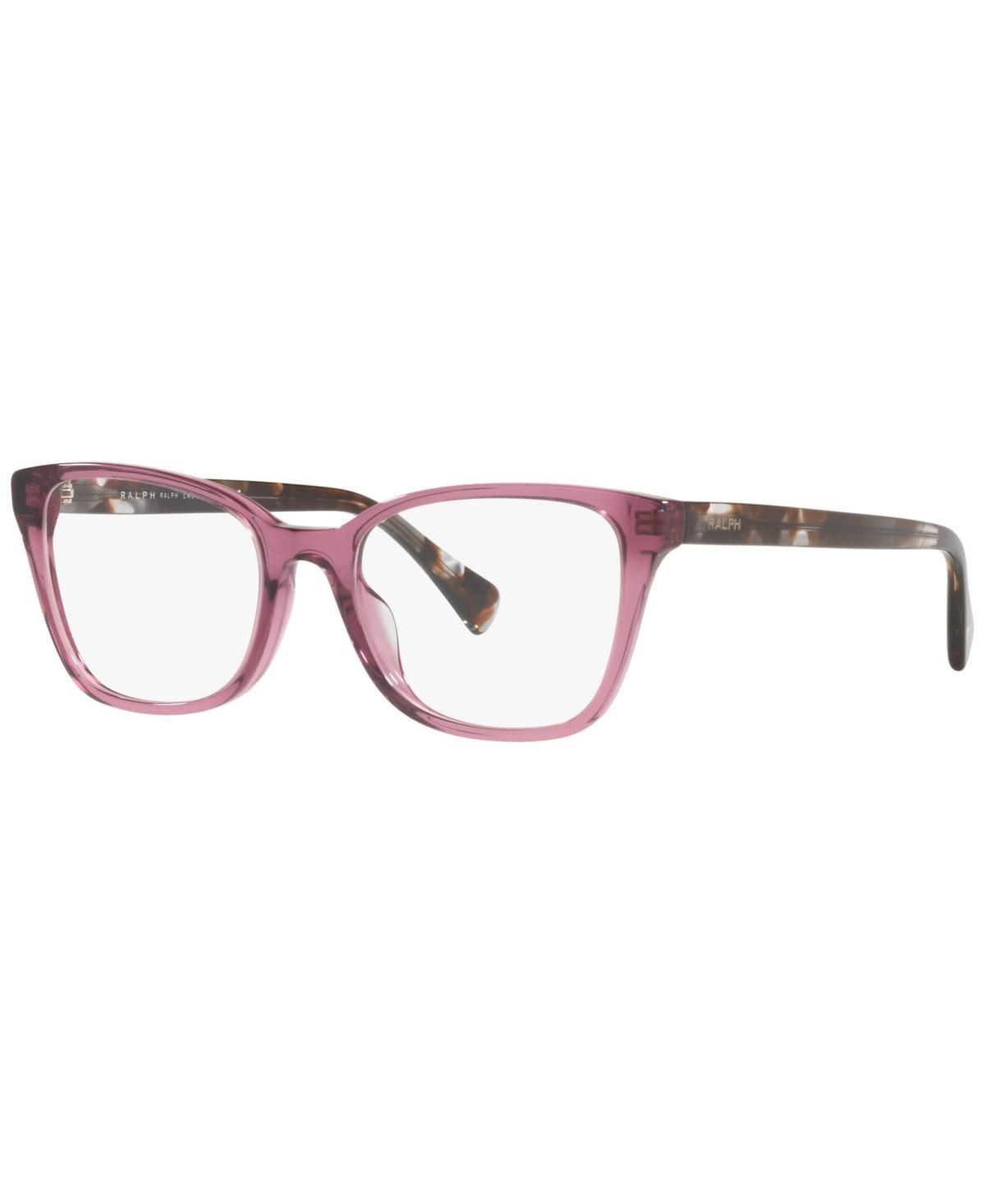 Ralph by Ralph Lauren RA7137U Womens Pillow Eyeglasses - Shiny Transparent Violet Product Image