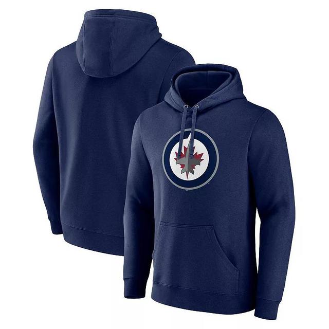 Mens Fanatics Branded Navy Winnipeg Jets Primary Logo Pullover Hoodie Jts Blue Product Image