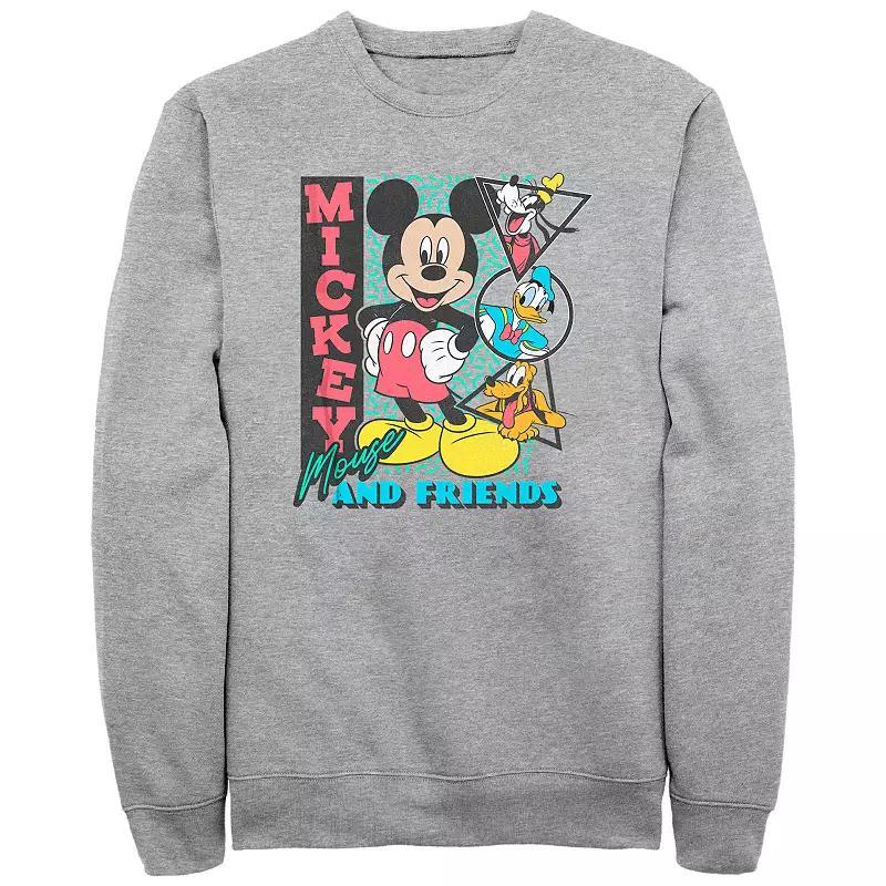 Disneys Mickey Mouse And Friends Portraits Mens Graphic Fleece Athletic Grey Product Image