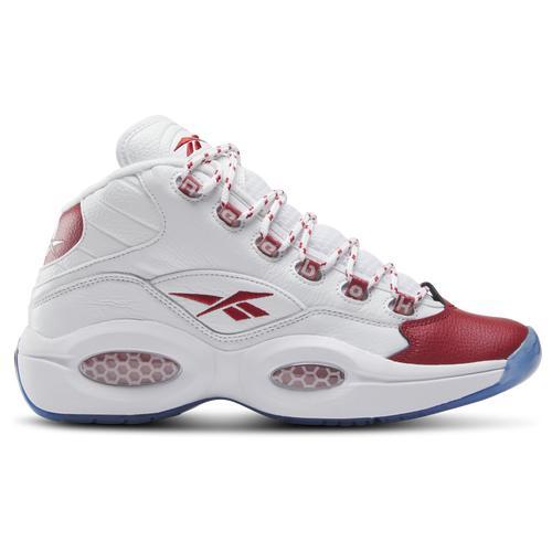 Reebok Mens Allen Iverson Reebok Question Mid - Mens Basketball Shoes White/Red Product Image