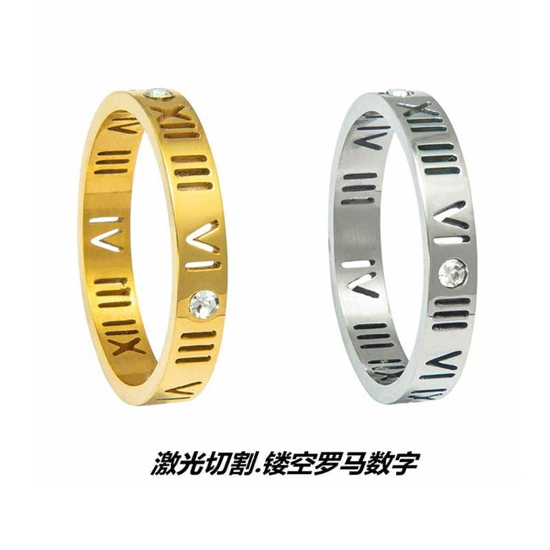 Couple Matching Roman Numeral Ring Product Image