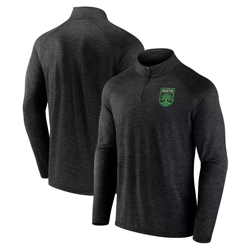 Mens Fanatics Branded Black Austin FC Primary Logo Raglan Quarter-Zip Top Product Image