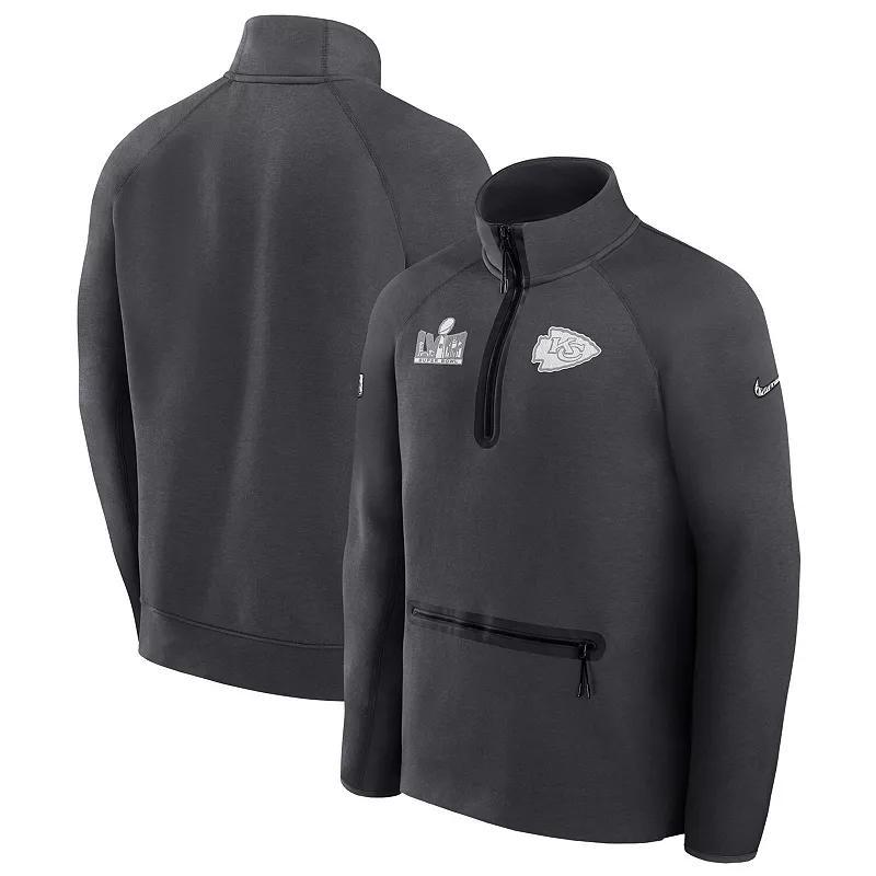 Kansas City Chiefs Super Bowl LVIII Opening Night Tech Fleece Nike Men's NFL 1/2-Zip Top Product Image