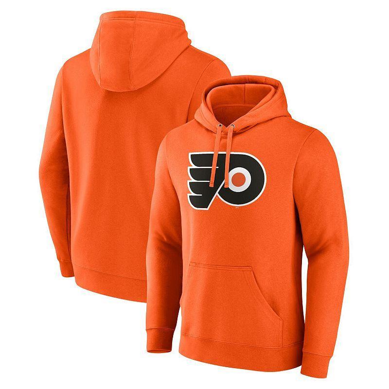 Mens Fanatics Branded Orange Philadelphia Flyers Primary Team Logo Pullover Hoodie Product Image