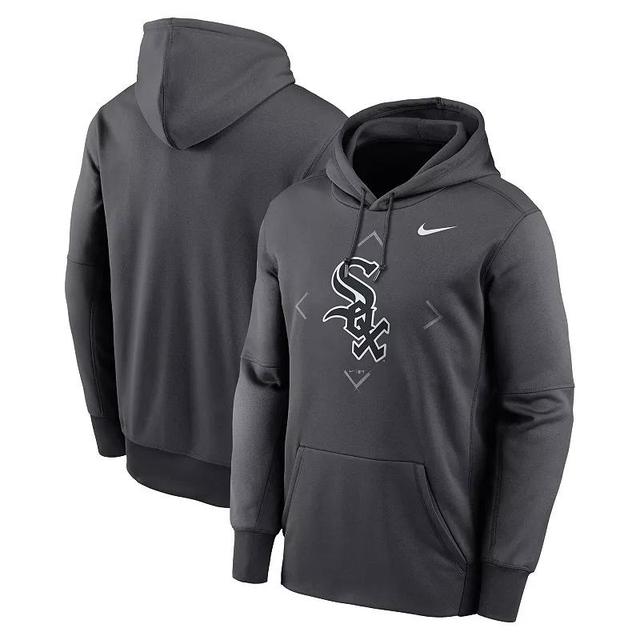 Mens Nike Anthracite Chicago White Sox Bracket Icon Performance Pullover Hoodie Product Image