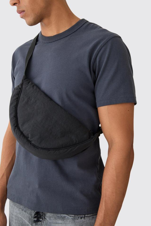 Man Dash Basic Nylon Cross Body Bag | boohooMAN USA Product Image