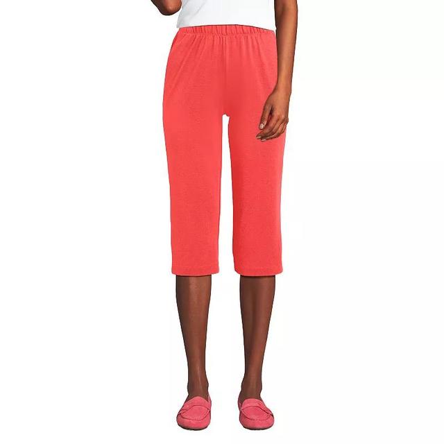 Petite Lands End Sport High Waist Pull-On Capri Pants, Womens Product Image