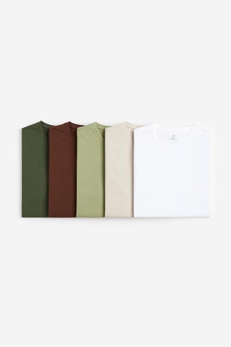 5-pack Slim Fit T-shirts Product Image