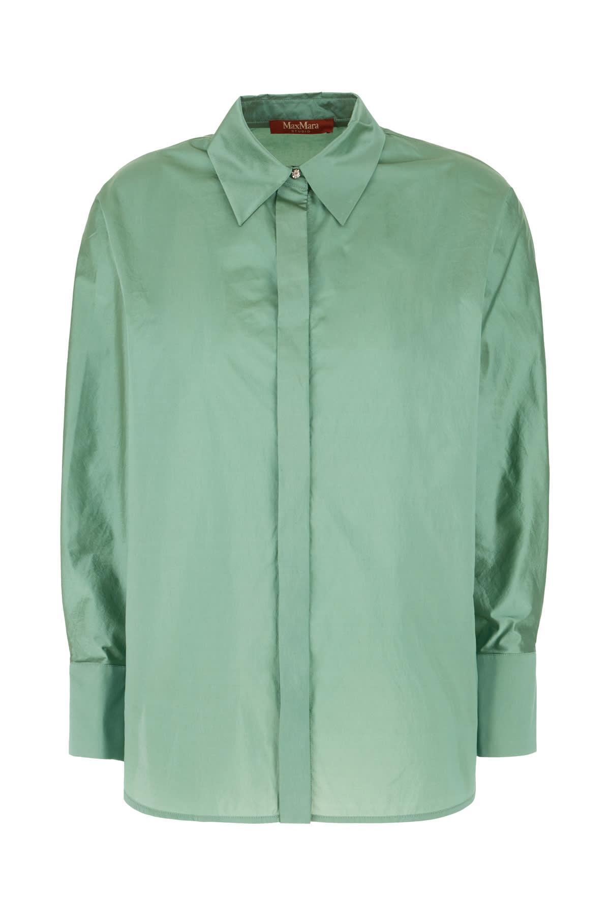 MAX MARA Studio Clan Buttoned Long In Green Product Image