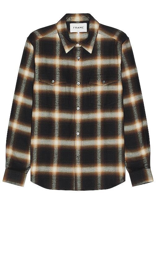 Mens Plaid Brushed Cotton Shirt Product Image