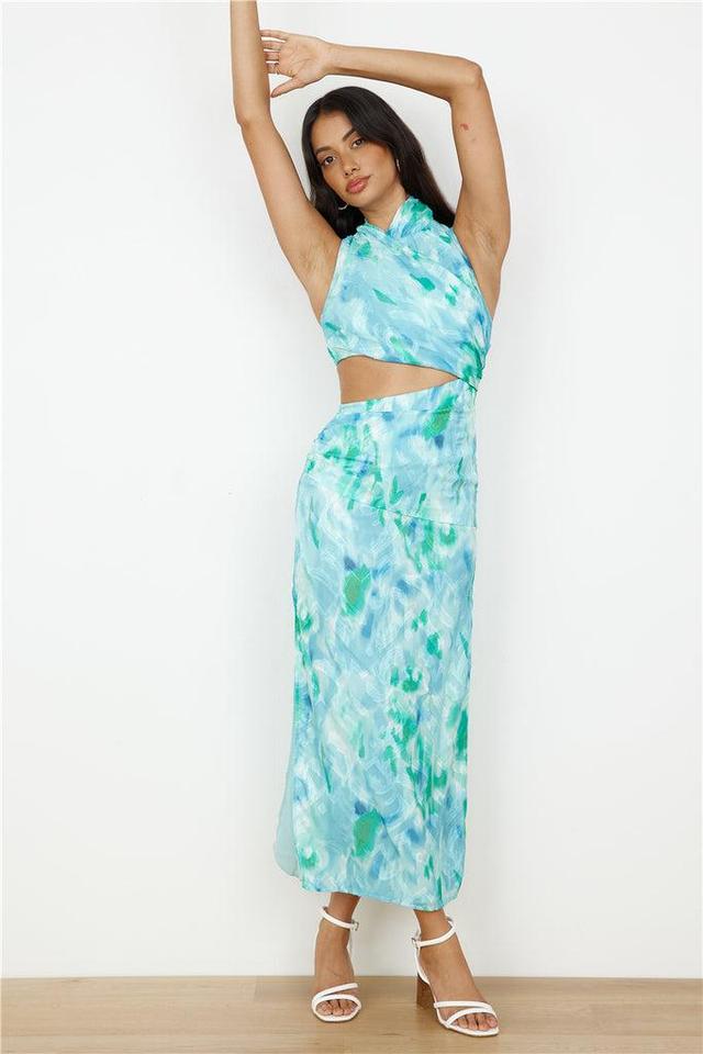 Kiss From The Ocean Midi Dress Blue Product Image