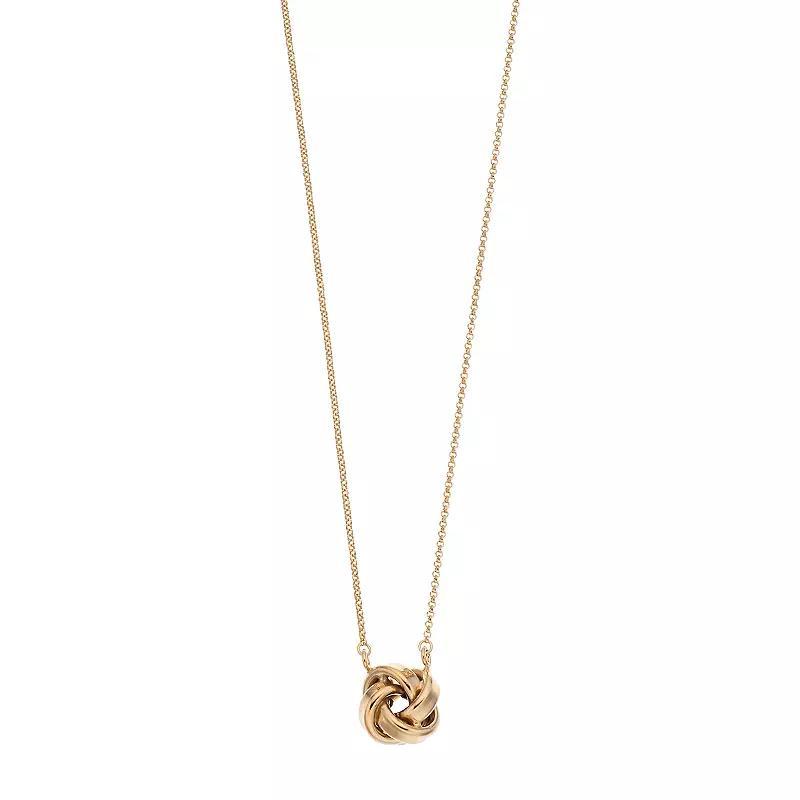 Sterling Silver Love Knot Necklace, Womens Gold Product Image