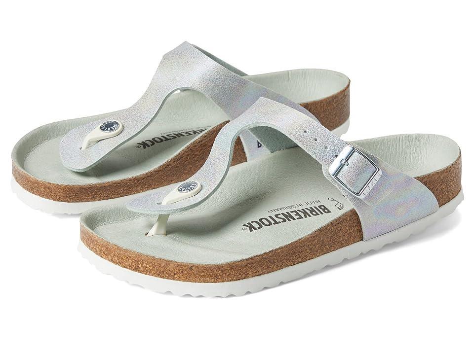 Birkenstock Gizeh Vegan (Iridescent Matcha Microfiber) Women's Shoes Product Image