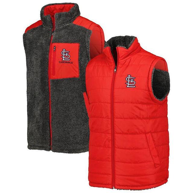 Mens G-III Sports by Carl Banks /Charcoal St. Louis Cardinals Power Hitter Reversible Full-Zip Vest Product Image