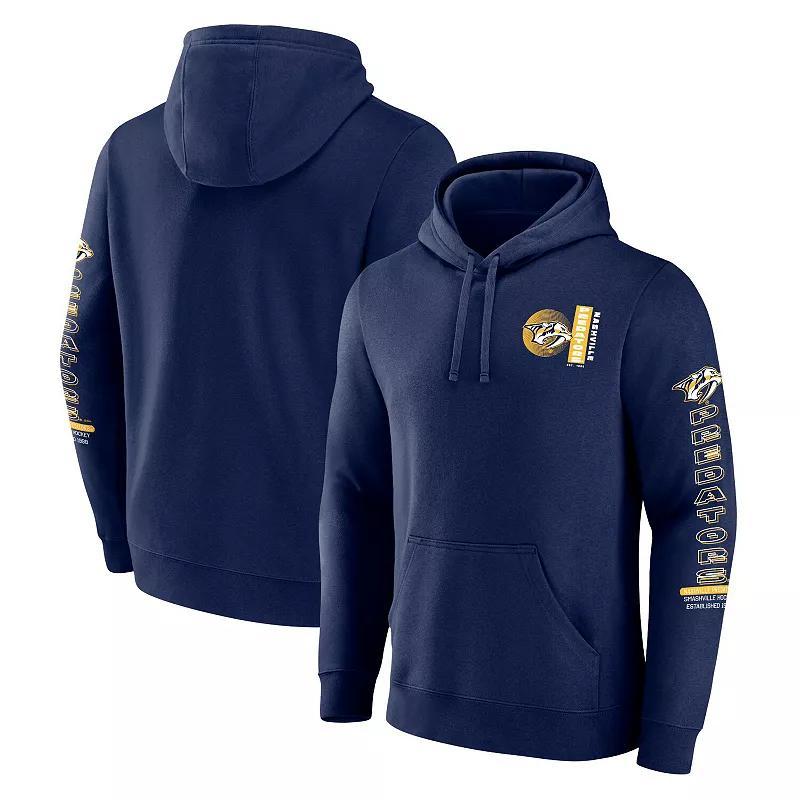 Mens Fanatics Navy Nashville Predators Revolution Pullover Hoodie Pdt Blue Product Image