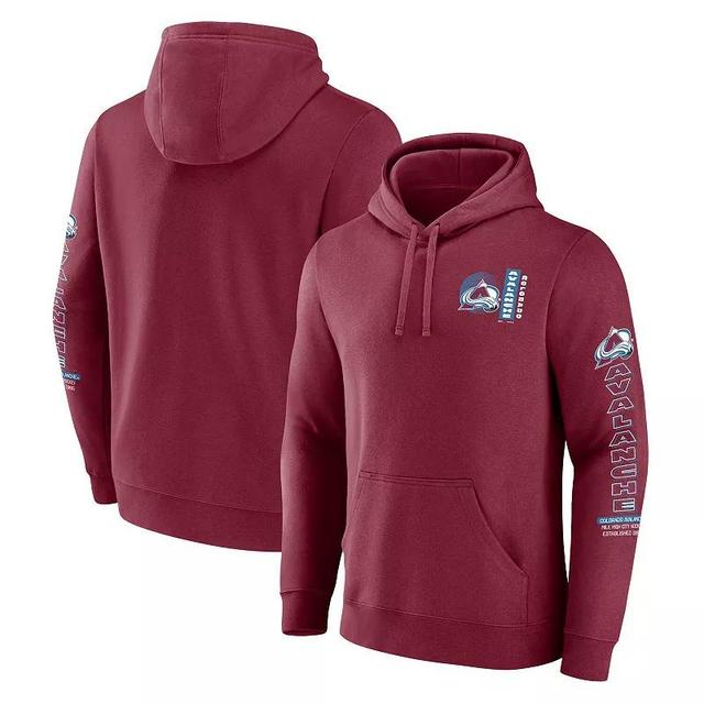 Mens Fanatics Branded Burgundy Colorado Avalanche Revolution Pullover Hoodie Product Image