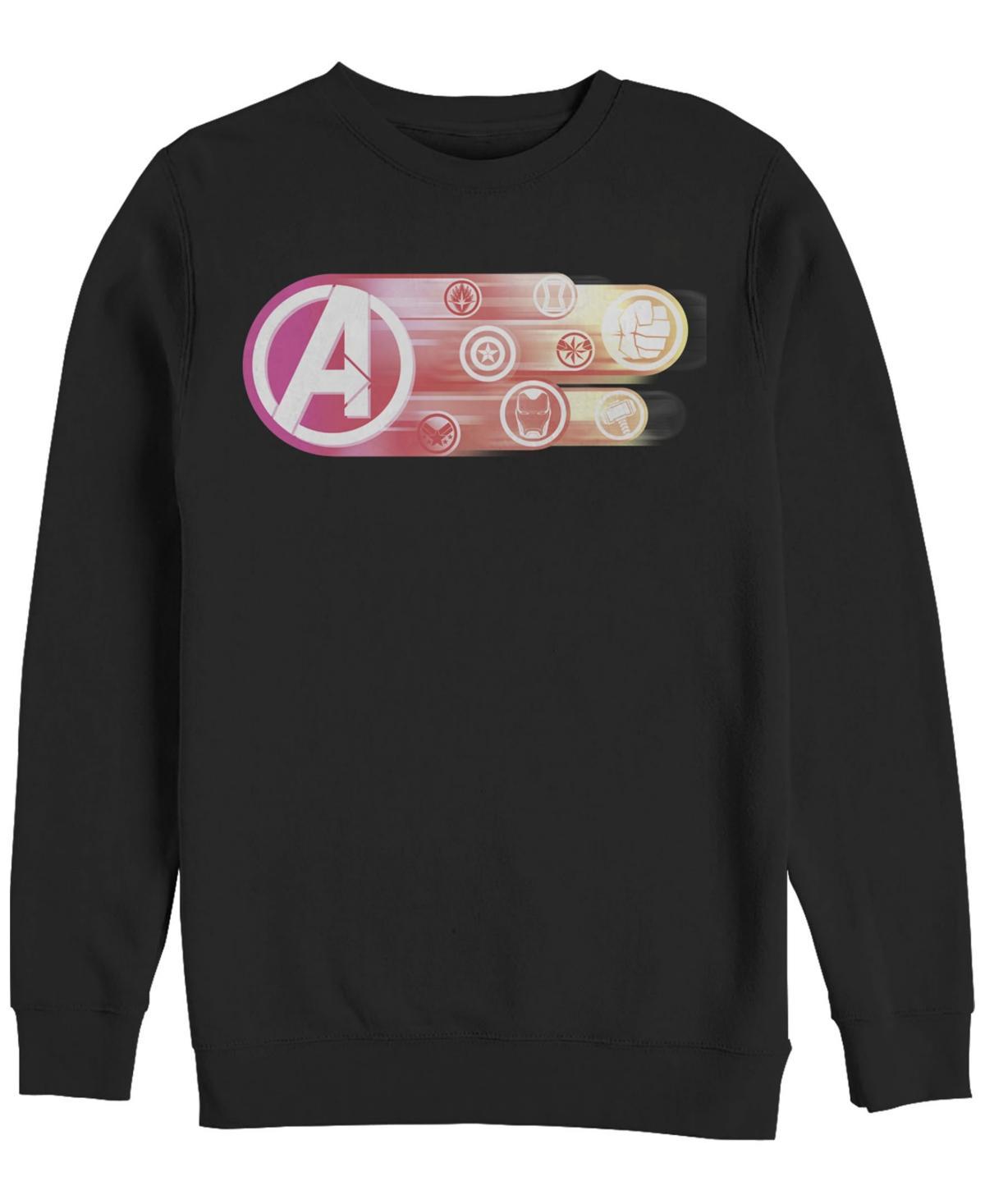 Marvel Mens Avengers Endgame Hero Icons Logo, Crewneck Fleece Product Image