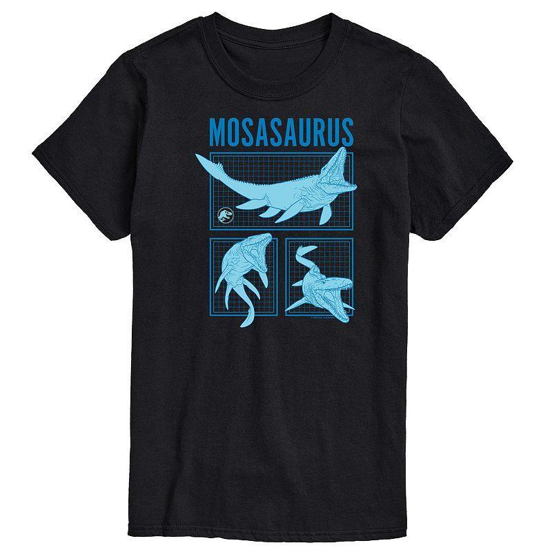 Mens Jurassic World Mosasaurus Grid Long Sleeve Black Product Image