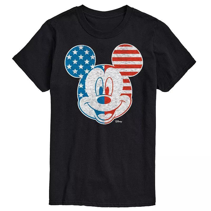 Disneys Mickey Mouse Mens Face America Graphic Tee Med Grey Product Image