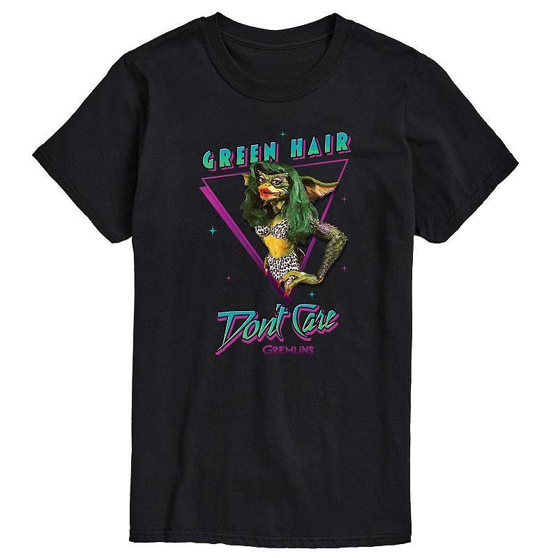 Mens Gremlins Green Hair Dont Care Graphic Tee Product Image