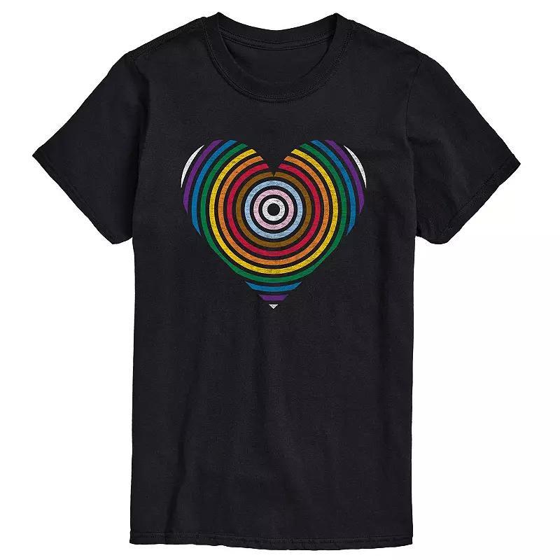 Mens Pride Stripe Heart Tee Product Image