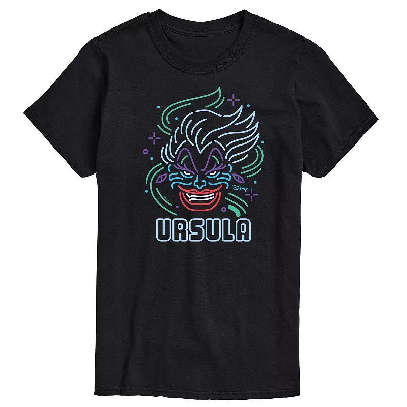 Disney Villains Ursula Neon Big & Tall Graphic Tee, Mens Product Image