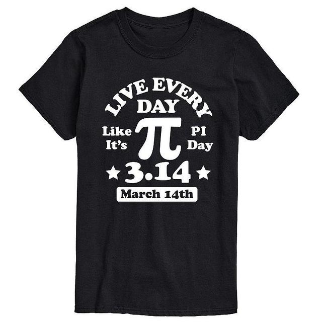 Big & Tall Live Everyday Like Pi Day Tee, Mens Product Image