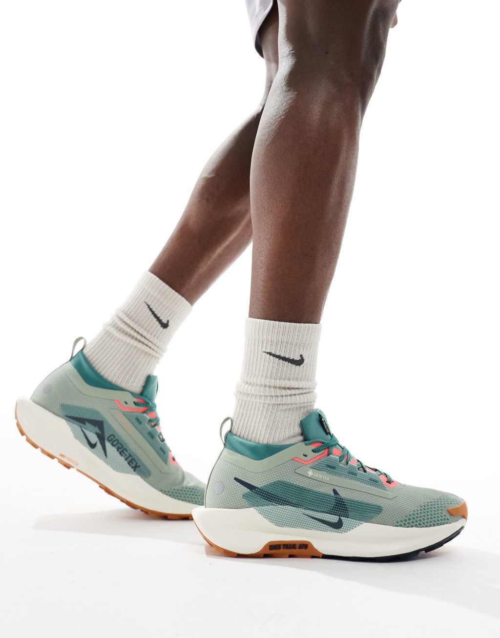 Nike Running ReactX Pegasus Trail 5 GORE-TEX sneakers in light blue Product Image