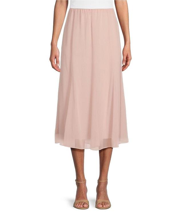 Alex Evenings Chiffon A-Line Midi Skirt Product Image