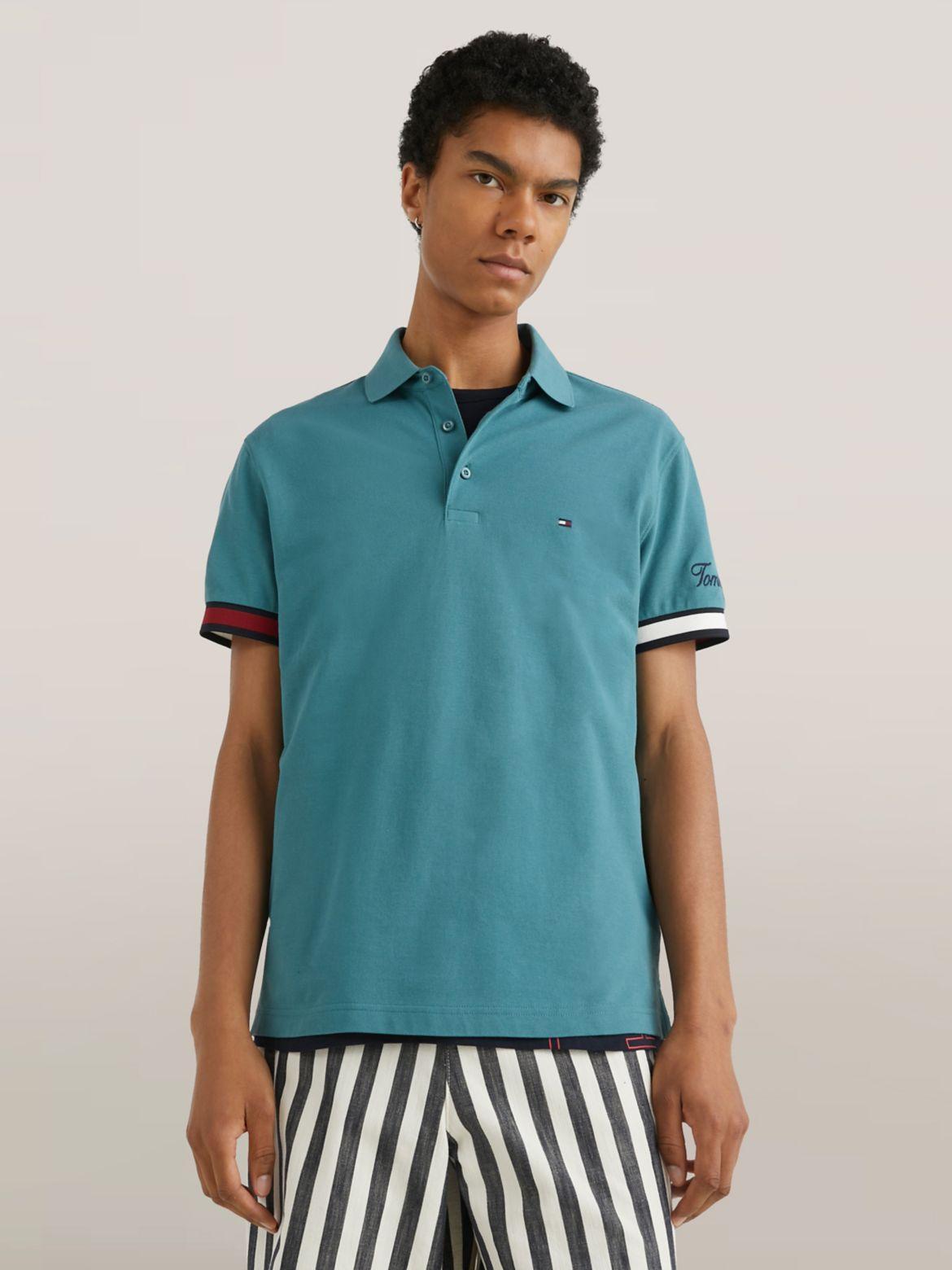 Tommy Hilfiger Men's Slim Fit Flag Cuff Polo Product Image