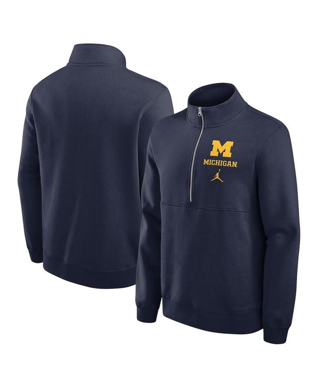 Jordan Mens Michigan Wolverines Primetime Club Half-Zip Sweatshirt Product Image