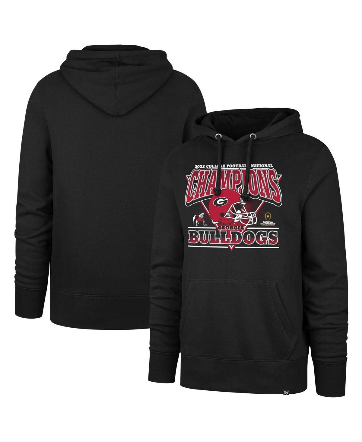 Mens 47 Brand Black Georgia Bulldogs College Football Playoff 2022 National Champions Helmet Pullover Hoodie Product Image