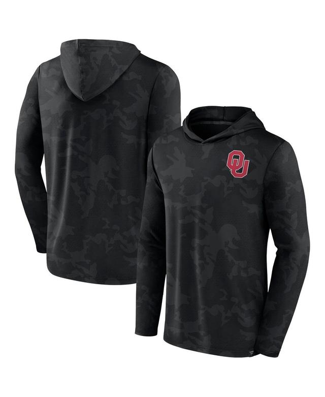 Mens Fanatics Black Oklahoma Sooners Camo Hoodie Long Sleeve T-shirt Product Image