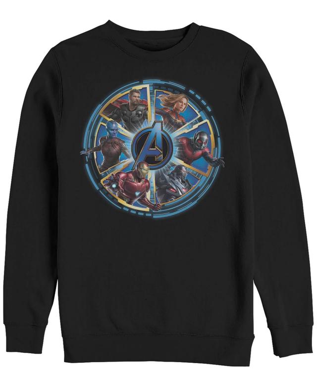 Mens Avengers Endgame Logo Circle of Heroes Sweatshirt Black Product Image