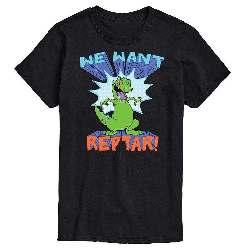 Big & Tall Rugrats We Want Reptar Graphic Tee, Mens White Product Image