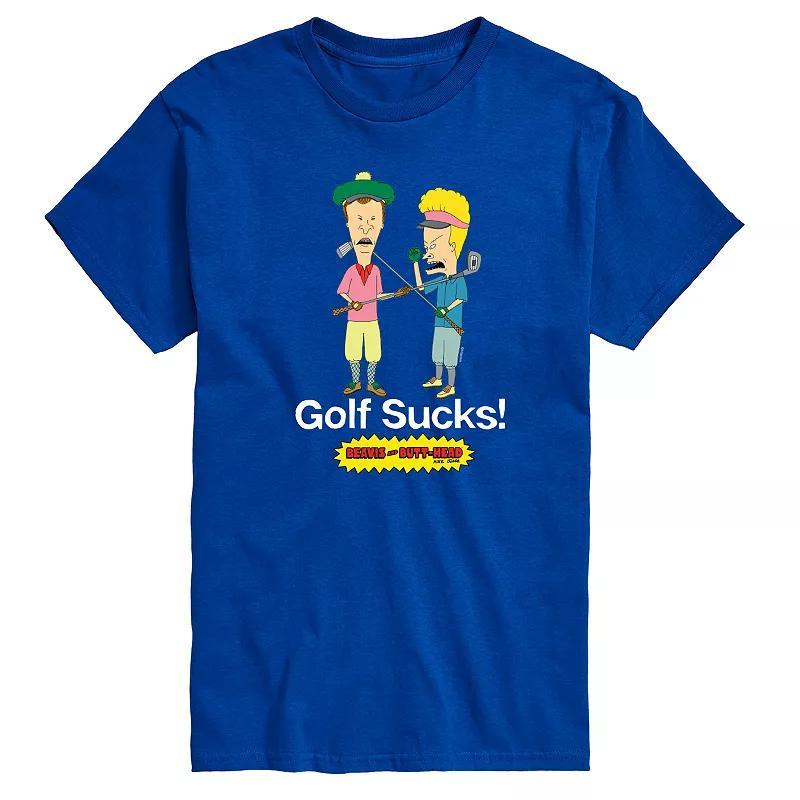 Mens Beavis & Butthead Golf Sucks Graphic Tee Product Image