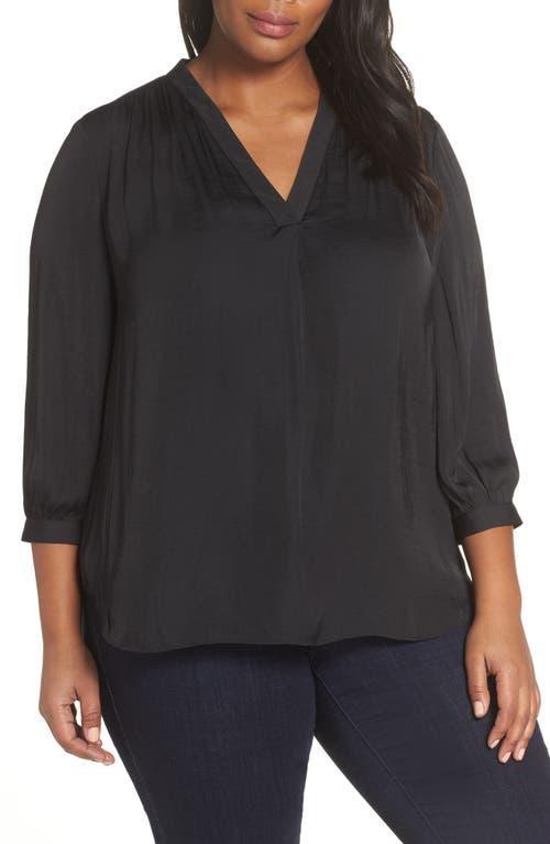 Vince Camuto Plus Size V-Neck 3/4-Sleeve Blouse Product Image