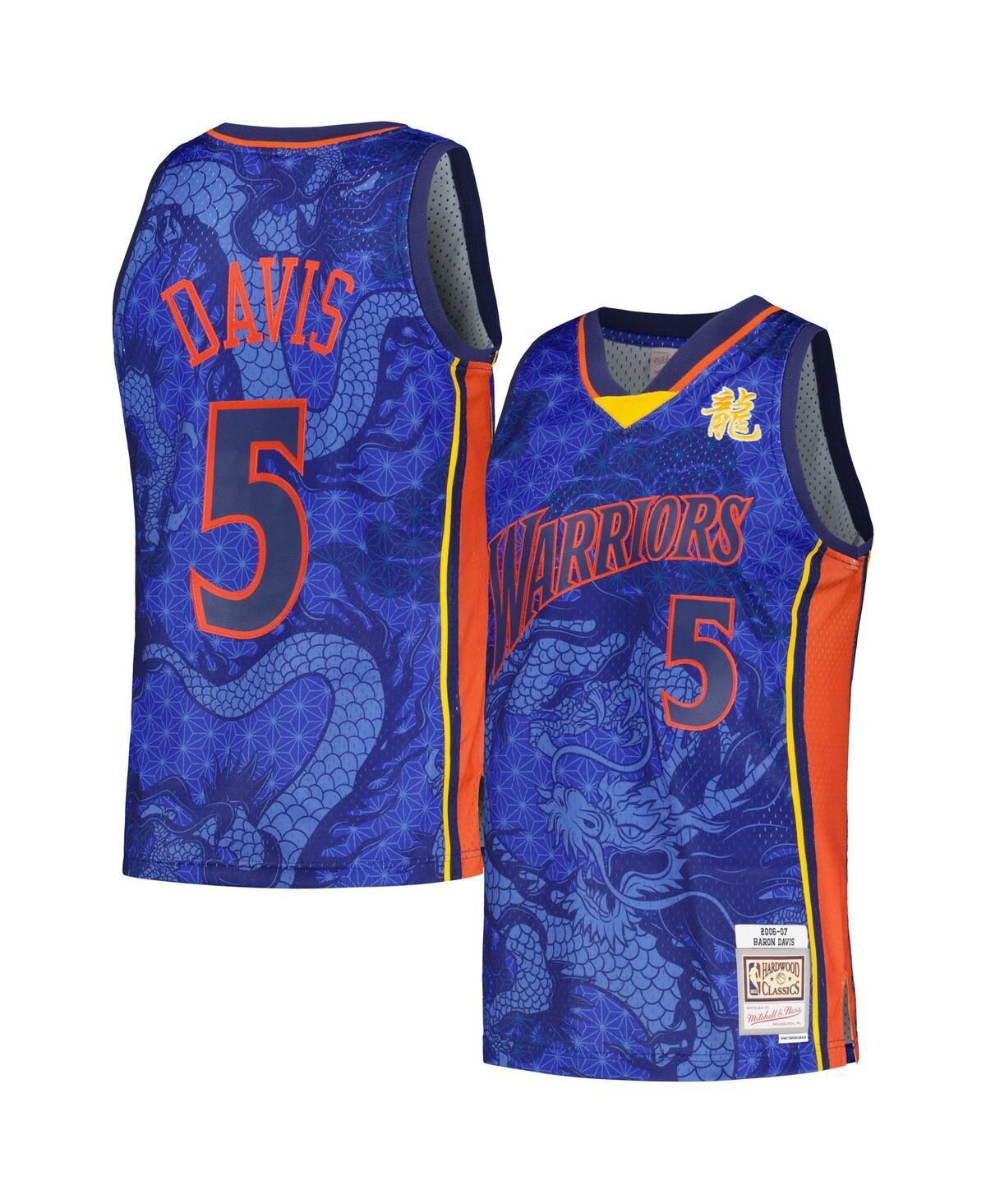 Mens Mitchell & Ness Baron Davis Royal Golden State Warriors 2006/07 Hardwood Classics Asian Heritage 6.0 Swingman Throwback Player Jersey - Royal Product Image