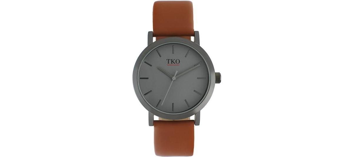 Tko Mens Minimalist Miller Modern Traveler Watch with Genuine Leather Band Product Image