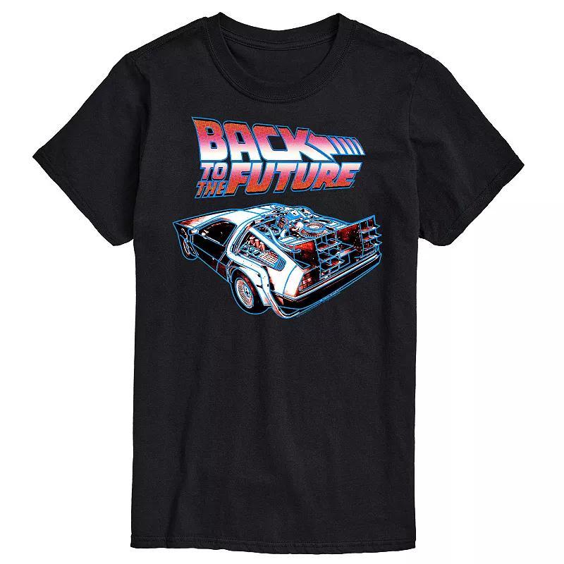 Big & Tall Back to the Future Delorean Details Graphic Tee, Mens Blue Product Image